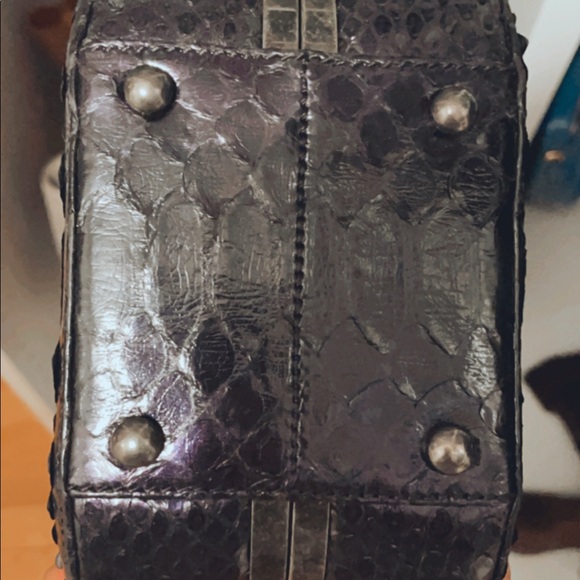 CHANEL - Box Frame Deep Purple Python Skin Leather bag - Picture 5 of 7